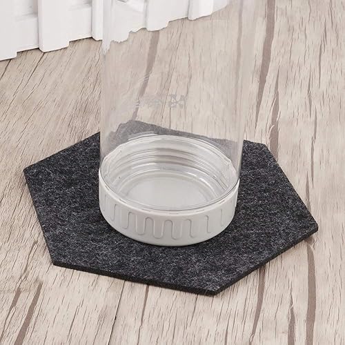 Miniatura 4 de Posavasos de fieltro, 10 posavasos absorbentes para bebidas, antideslizantes, manteles individuales de cerveza y café, fieltro absorbente que