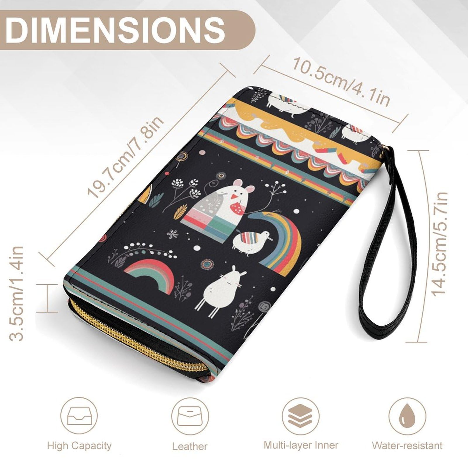 QMNLKH Stylish And Durable New Snow Christmas Print Printed Leather Wallet: A Must-have Storage Bag for The Holidays, Suitable for Storing ID Cards, Various Cards And Change