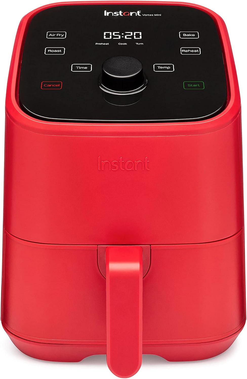 Instant Mini 4-in-1 Air Fryer 2L - Air Fry, Bake, Roast and Reheat-1300W Red