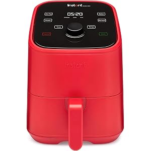 Instant Mini 4-in-1 Air Fryer 2L - Air Fry, Bake, Roast and Reheat-1300W Red