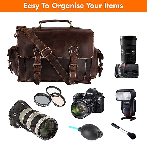 Miniatura 5 de Bolsa de cuero para cámara réflex digital | Bolsa de cámara | Bolsas de cuero para cámara | Bolsa de cuero para cámara DSLR | Bolsa de cuero para