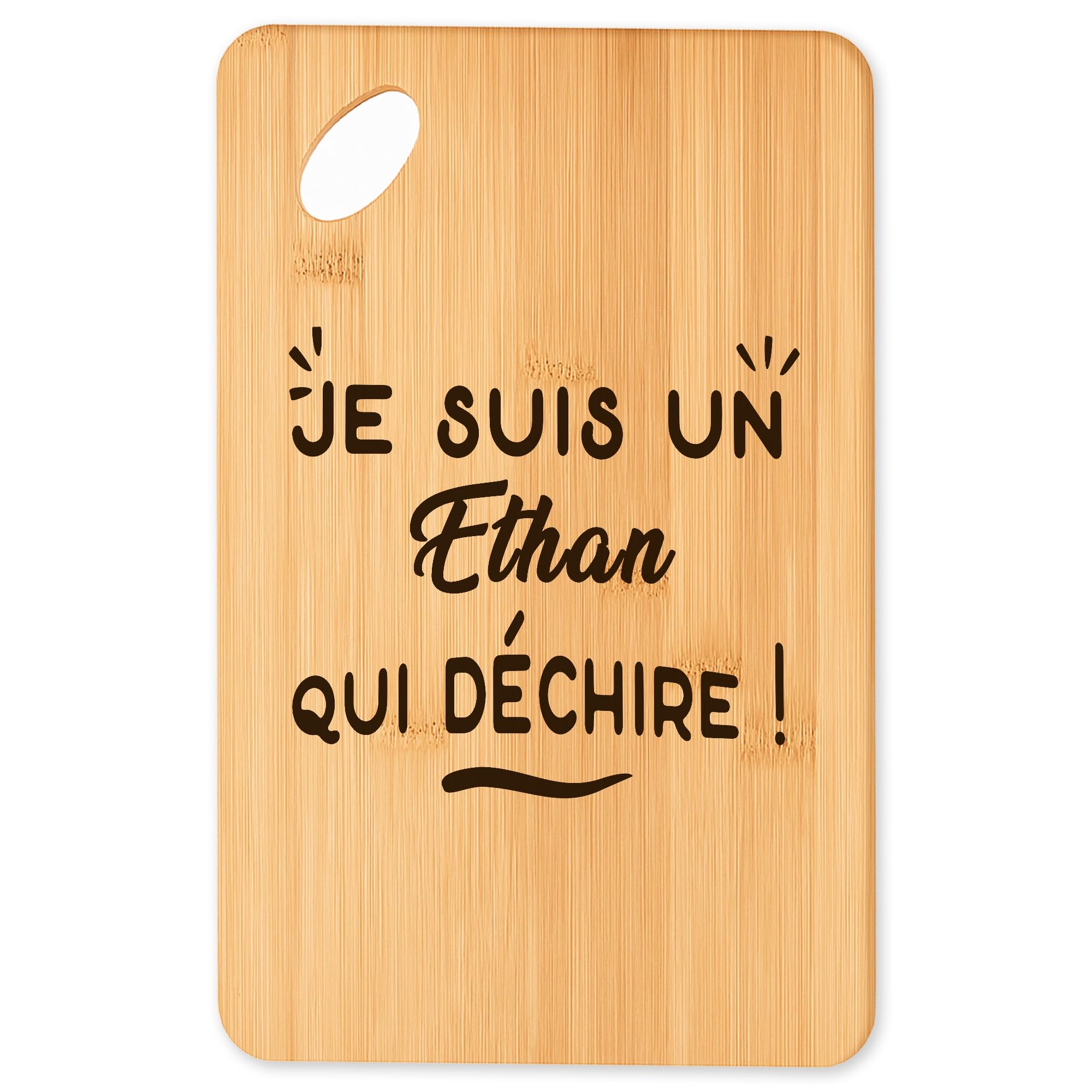 Planche à découper durable Ethan gravure originale plateau de présentation apéritif
