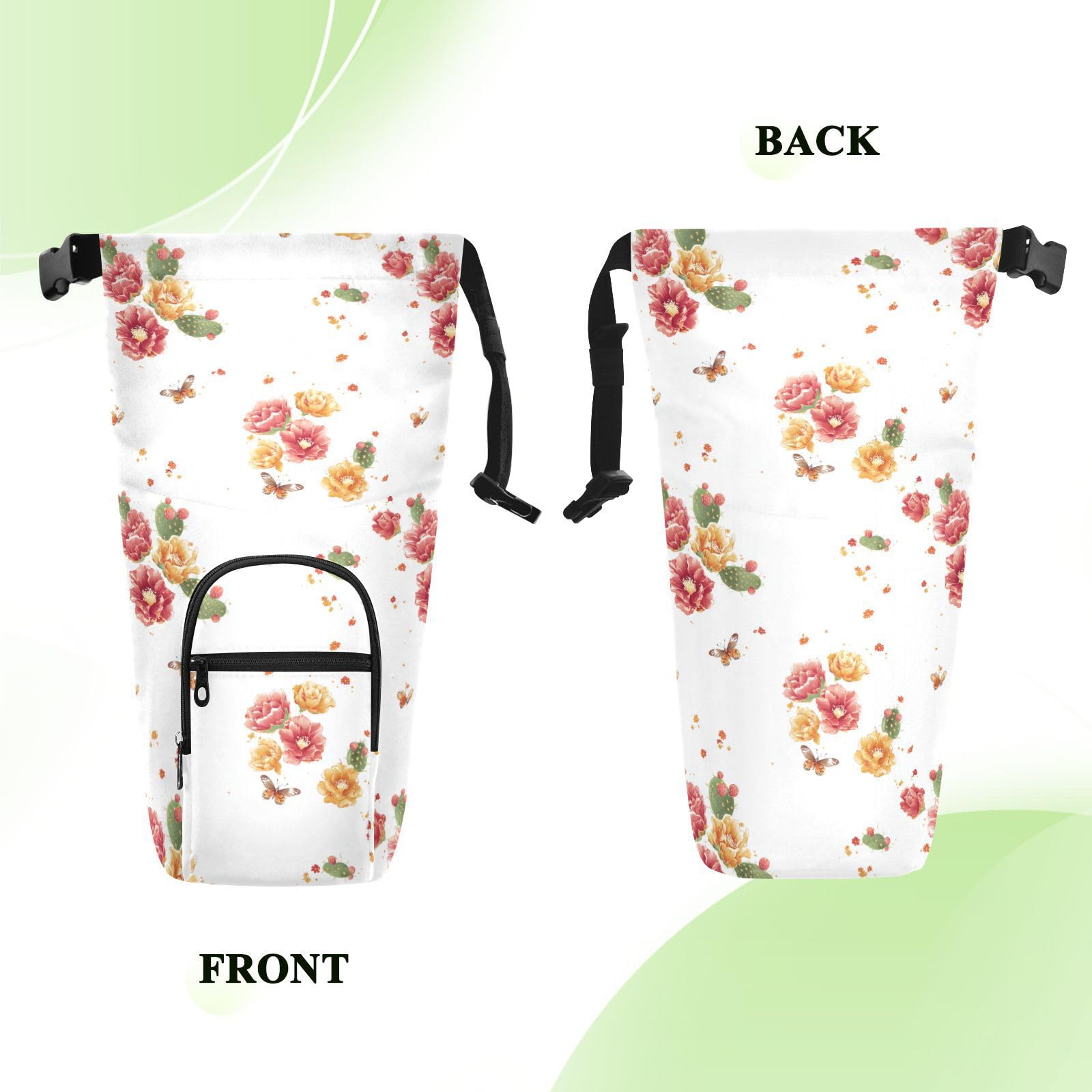 linqin Wasserflaschen-Tragetasche, Motiv: Blume, Kaktus, leicht zu  transportieren, isoliert, fr Flaschen mit einem Fassungsvermgen von 50  ml, 61 ml, 32 ml, 1,2 l : Amazon.de: Sport & Freizeit