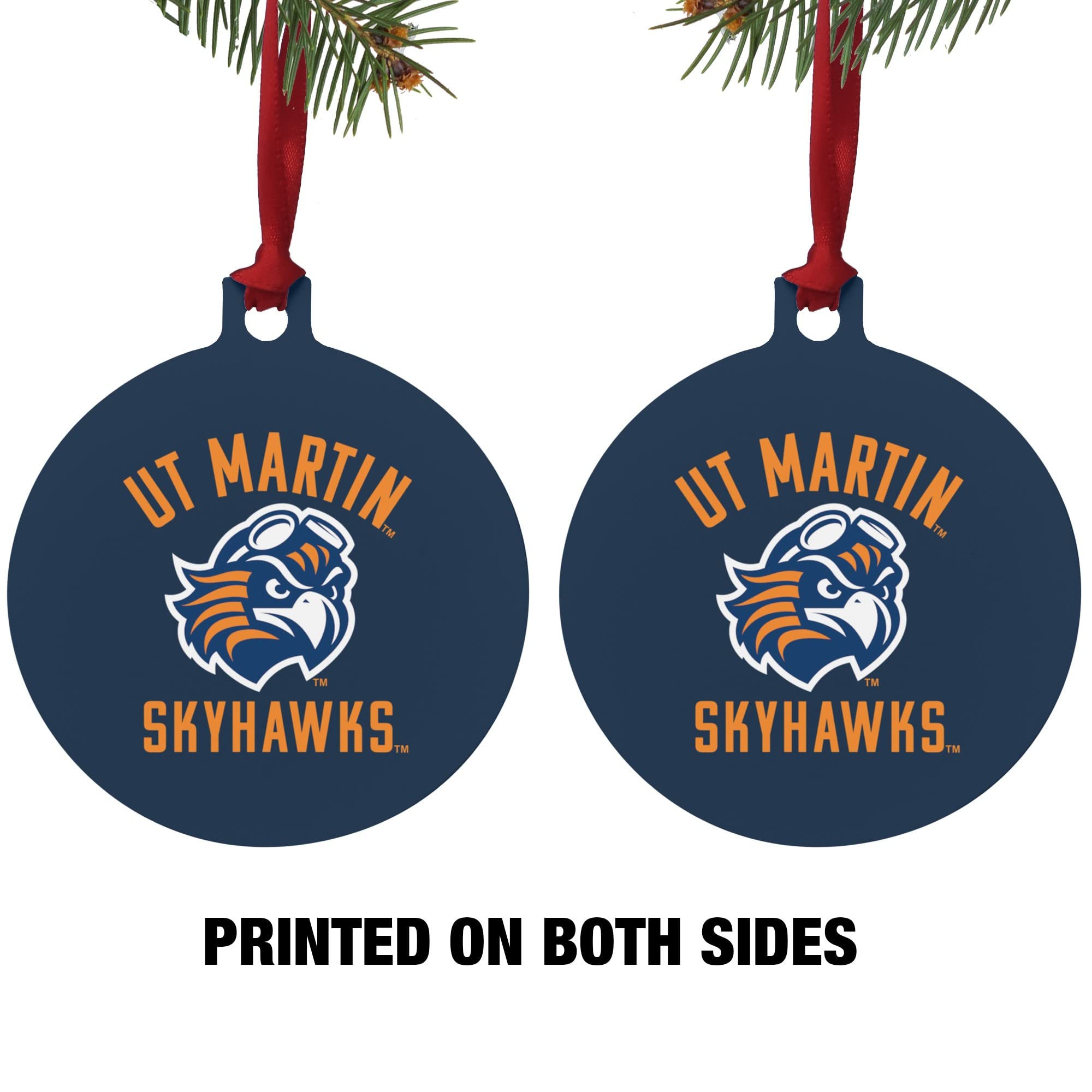 GRAPHICS & MORE University of Tennessee Martin Skyhawks Logo Aluminum Holiday Christmas Tree Ornament - 3.0