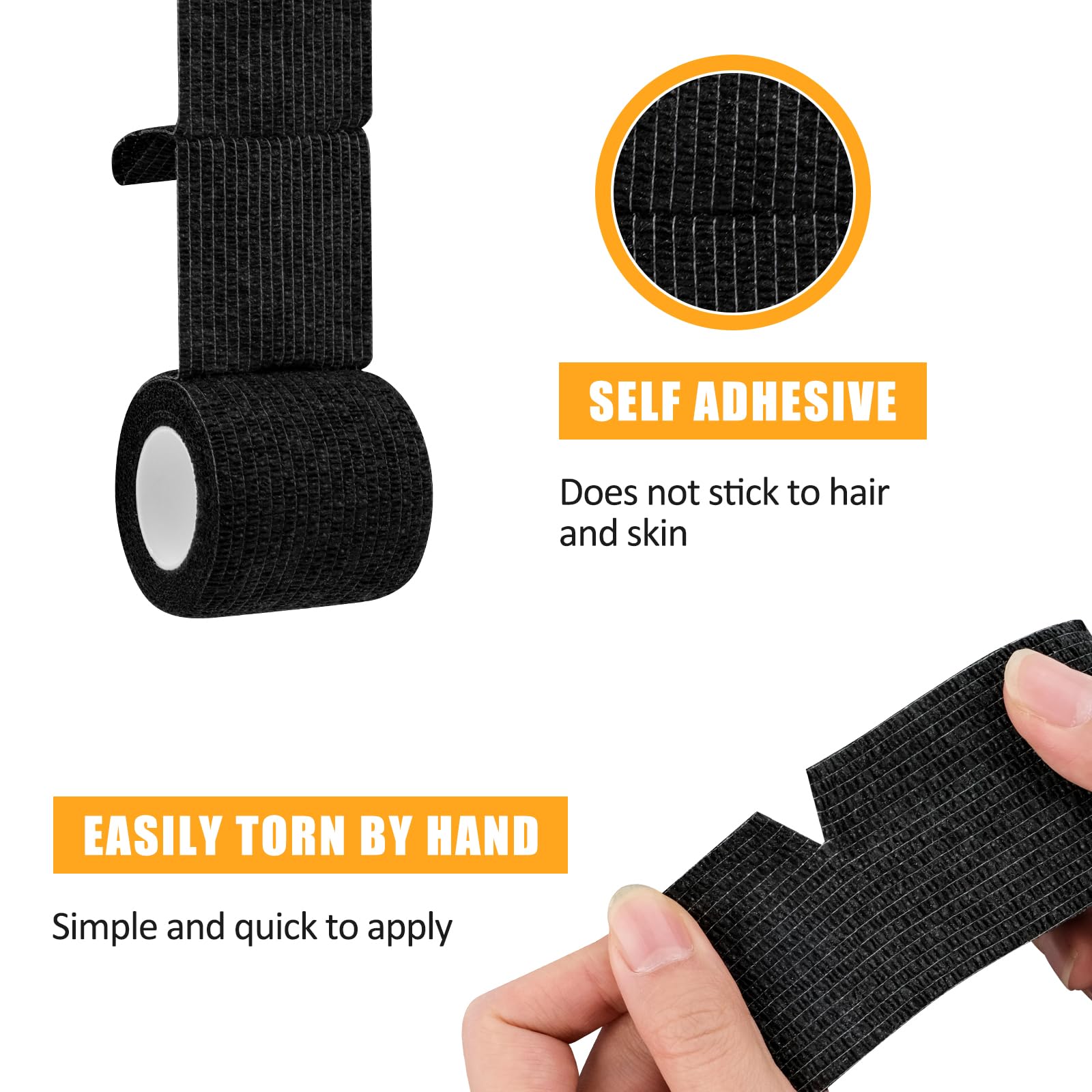 12 Rollen Selbstklebender Verband - Elastische Haftbandage Für Sportler, Handgelenk & Knöchel