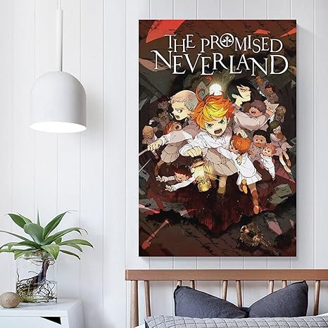 Amazon アニメ約束のネバーランドキャンバスアートポスター寝室の装飾絵画家の壁の装飾印刷画像 30インチ 50 75cm ウォールステッカー オンライン通販