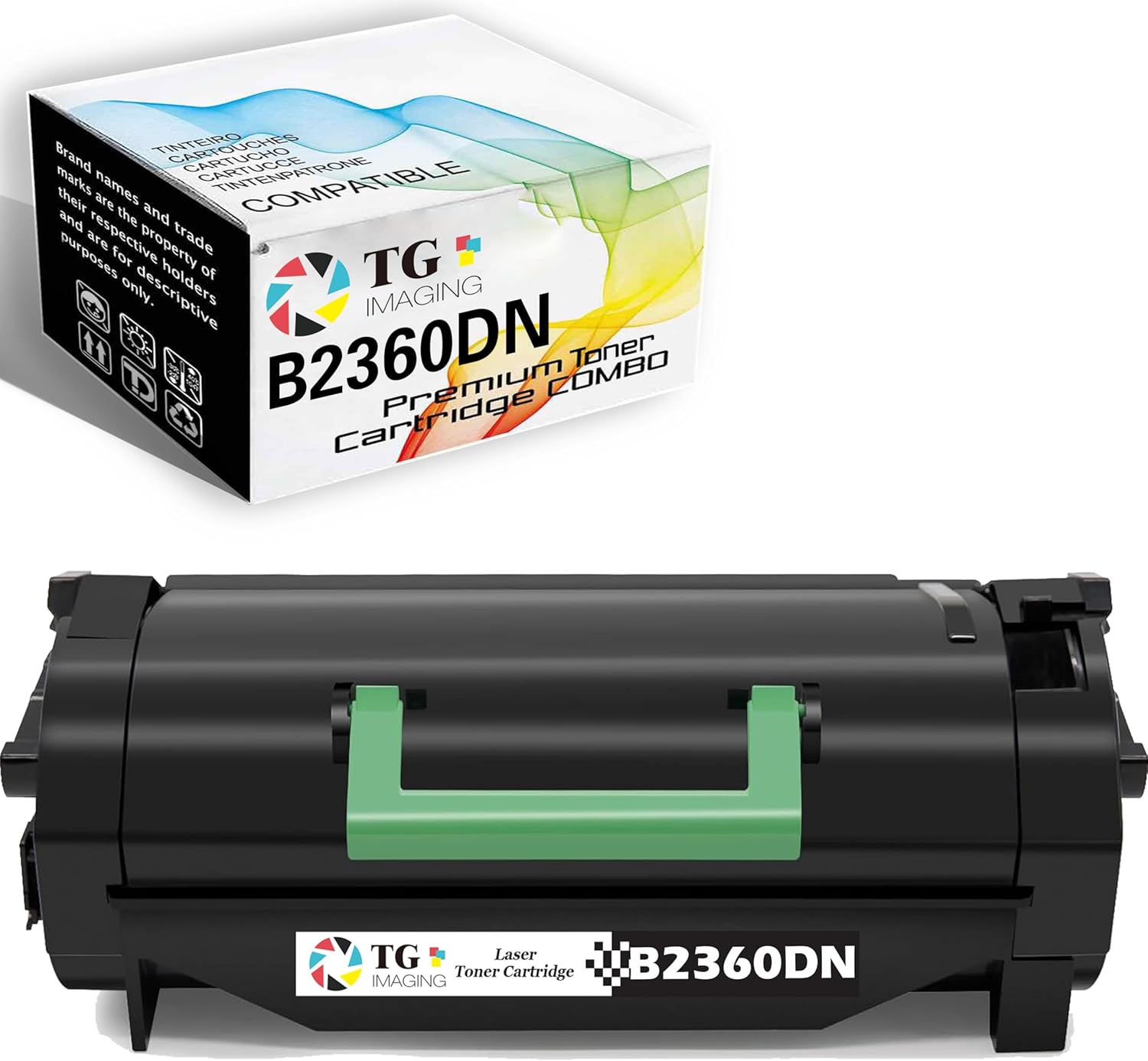TG Imaging Compatible B2360dn Toner Cartridge Replacement Toner for Dell M11XH B2360d B2360 B2360dn 2360dn B3460dn B3465dn B3465dnf Printer (331-9805, 1-Pack Black High Yield)