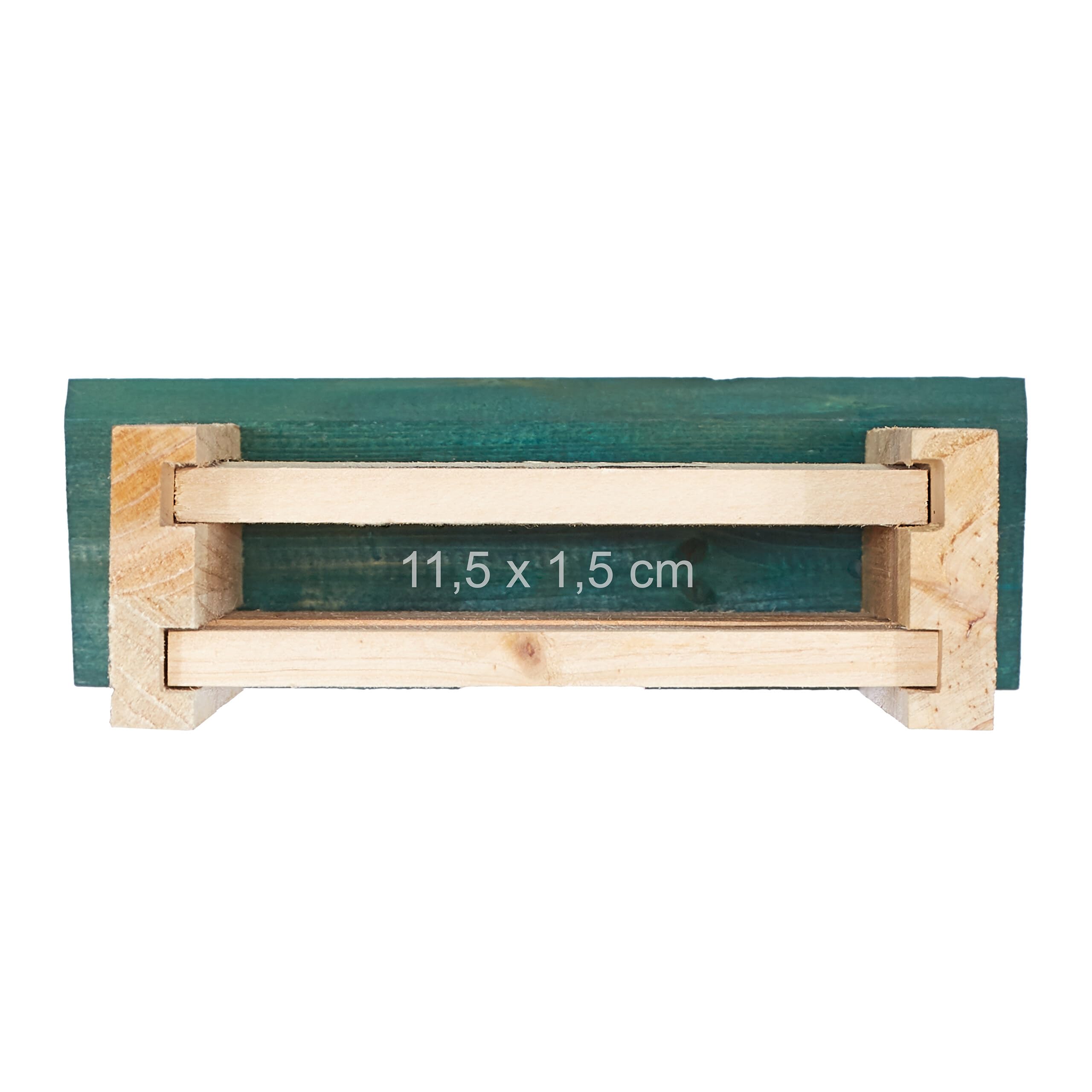 Relaxdays Set de 4 Cajas para murciélagos de Madera sin Tratar, 25x18x6 cm, Natural y Verde
