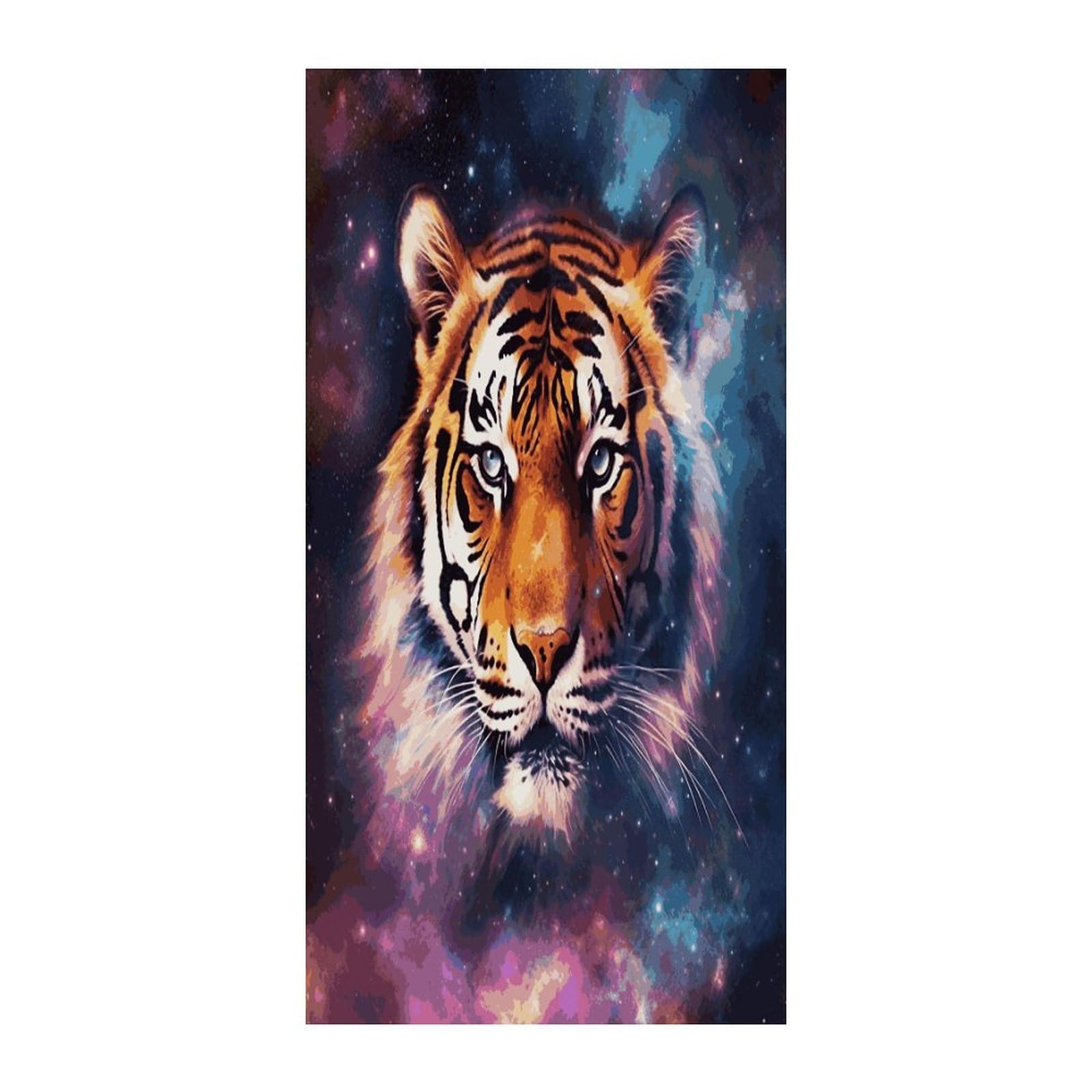 Fekiloot Style Galaxy Tiger Door Curtain Room Divider Curtains