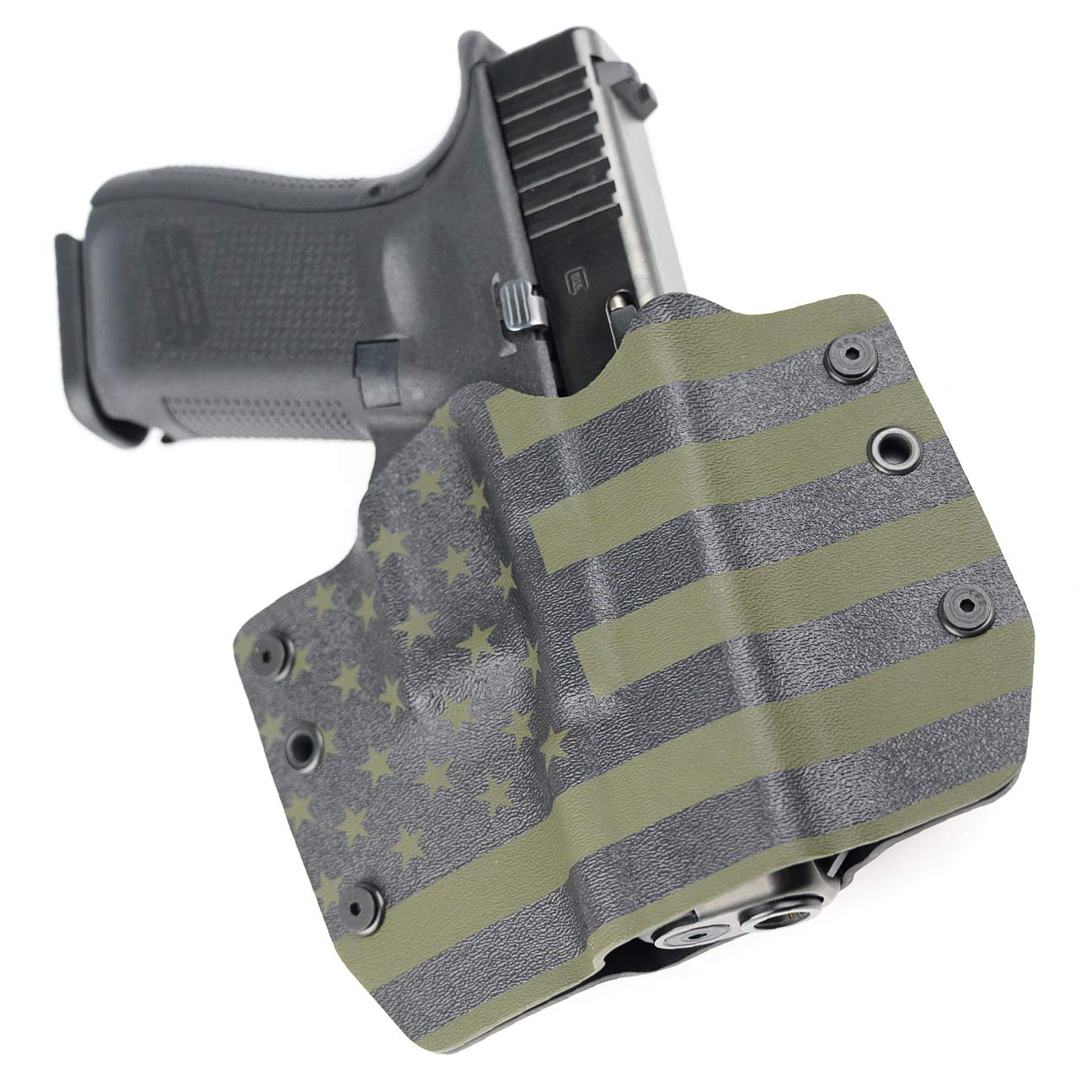 OD Green USA OWB Holster (Right-Hand, Glok 19 Polymer 80)