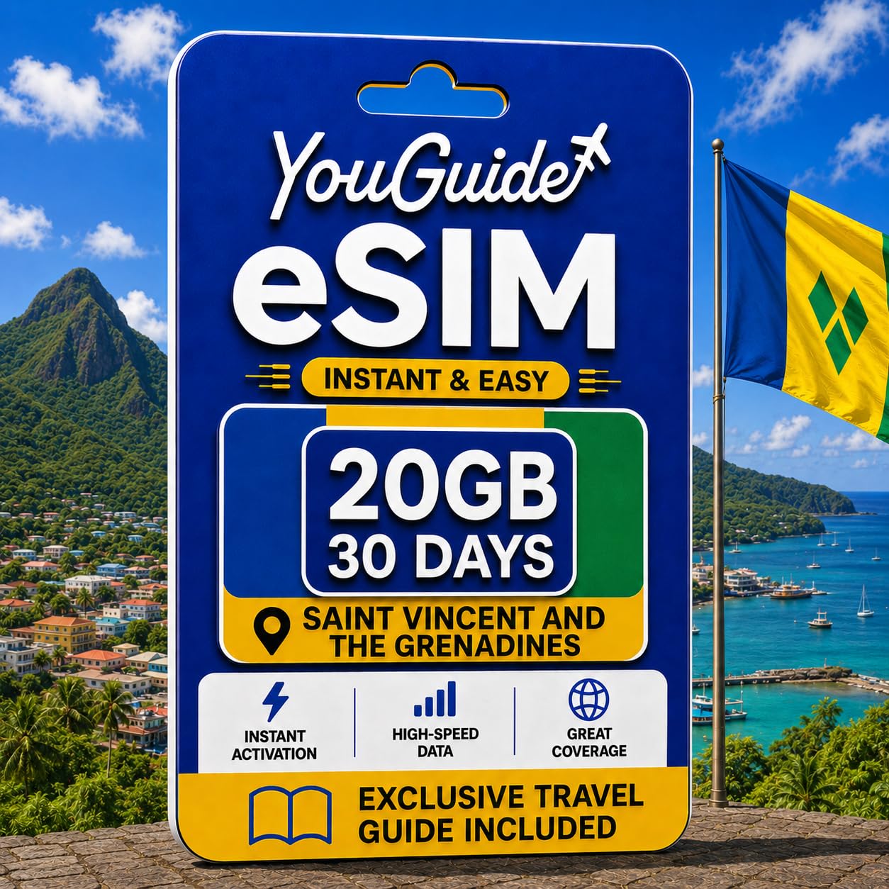 San Vicente y Las Granadinas eSIM 20GB 30Days