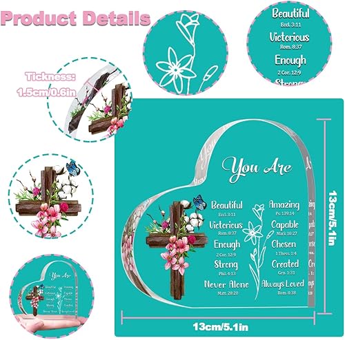Miniatura 5 de Regalos cristianos para mujeres, regalos inspiradores para mujeres religiosas, versículos de la Biblia y regalos espirituales de ánimo, regalos para