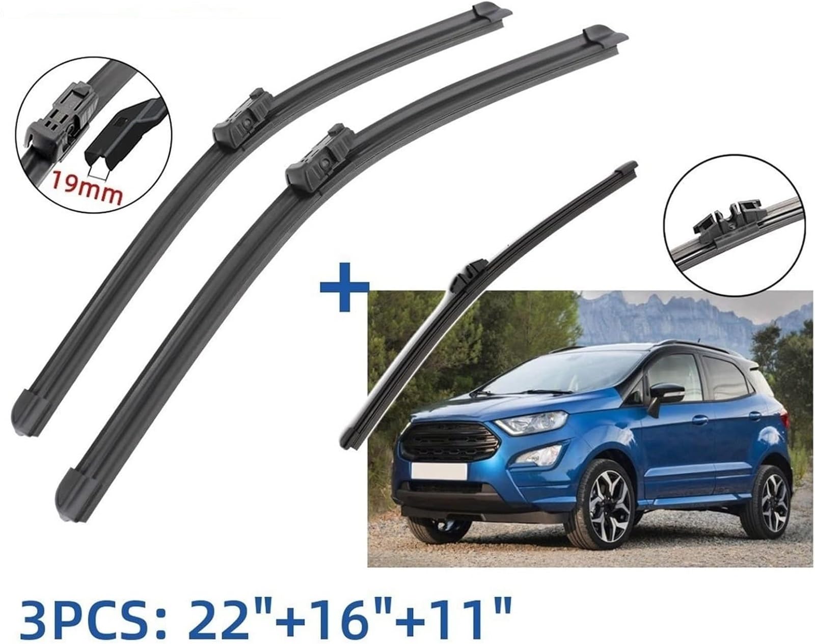 tergicristallo Spazzole tergicristallo anteriori e posteriori per Ford per Ecosport MK2 II