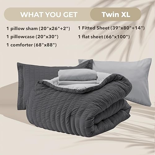 Miniatura 402 de HYMOKEGE - Juego de edredón tamaño king, color negro y rojo, de sirsaca, de 7 piezas, para todas las estaciones, en una bolsa, para dormitorio