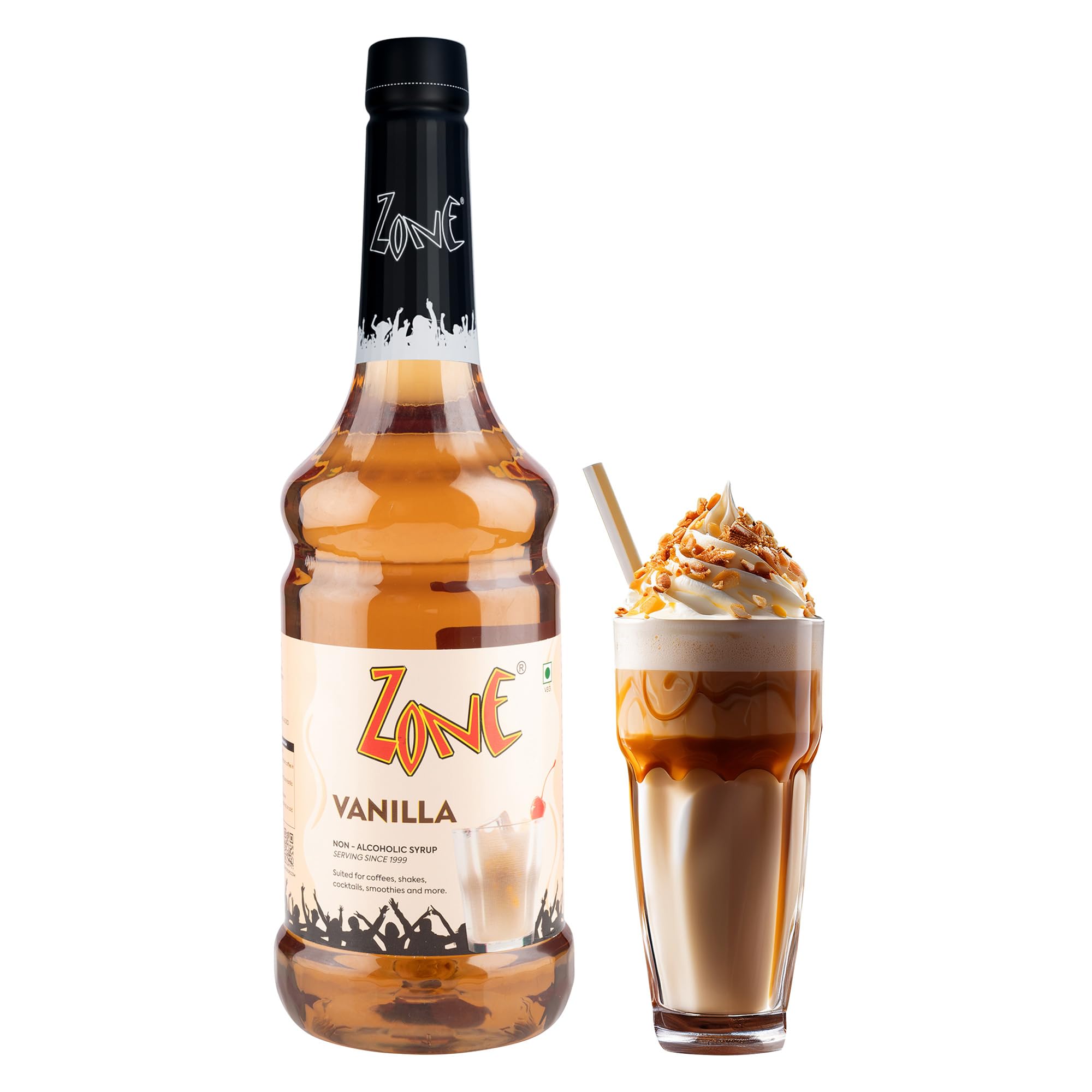 Zone Vanilla Flavoured syrup 1000ml | Aromatic Coffee Syrup