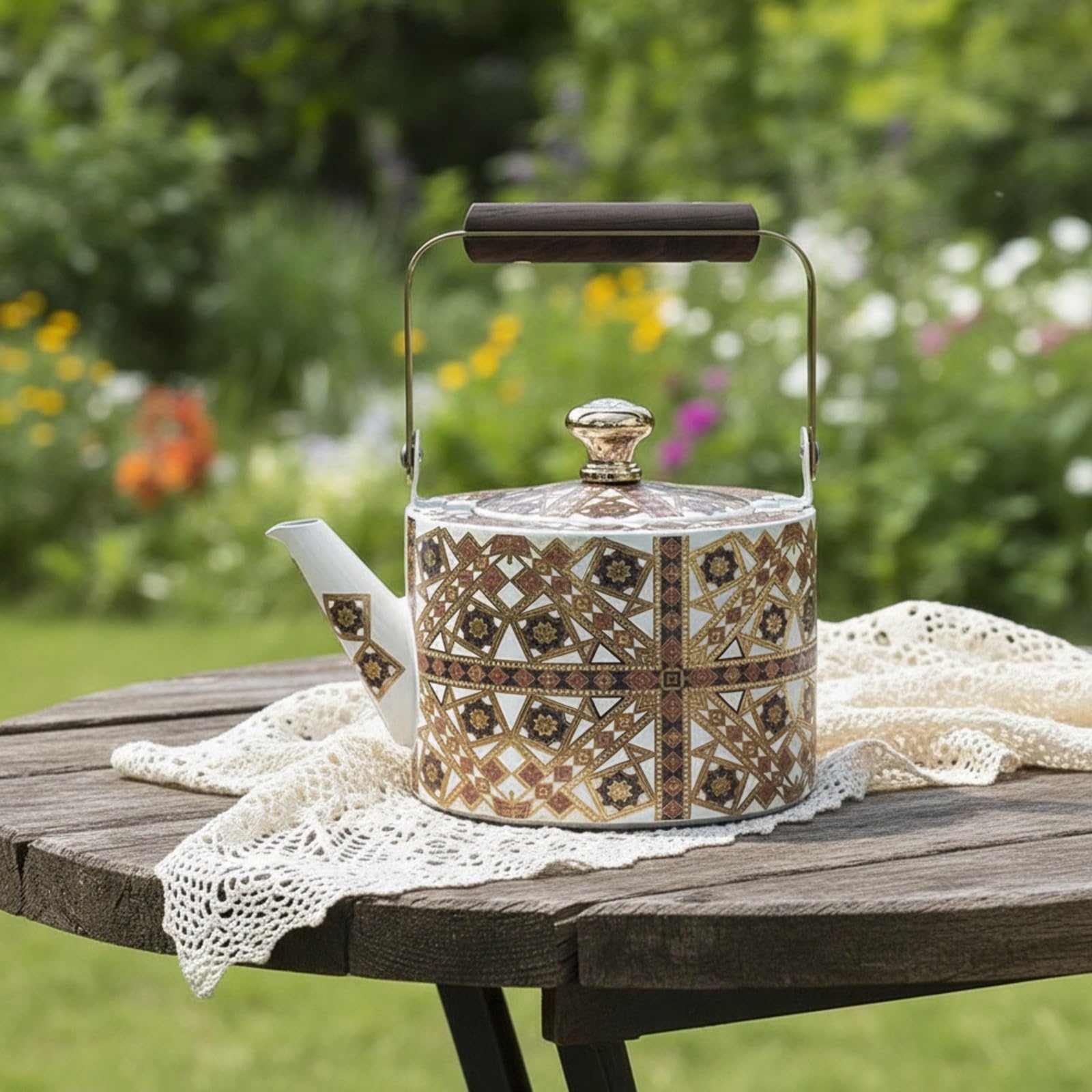 kowaku Théière En Acier Inoxydable 1,5 L Robuste Verseuse Polyvalent Carafe pr Réception, Style A