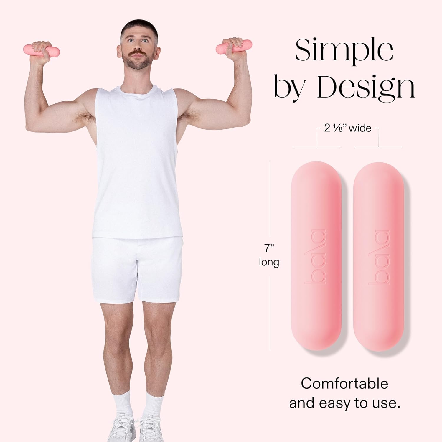 Bala Bars Dumbbell Set for Women & Men - Set of 2 Bars Designed for Walking, Strength Training, HIIT, Boxing & Aerobics - Hand Weights for Working Out at Home - Image 4