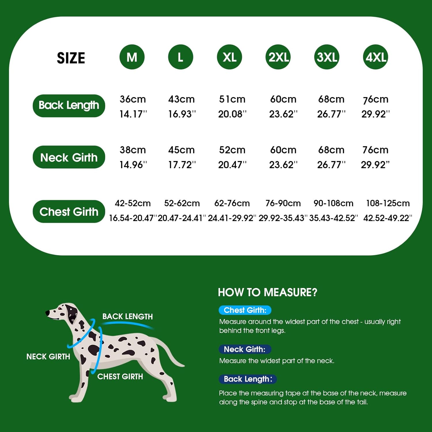 ASENKU Extra Warm Dog Coat - Winter Jacket with Fleece, Reflective, Adjustable, Zippered Leash Hole for Large Dogs (Green, 3XL)