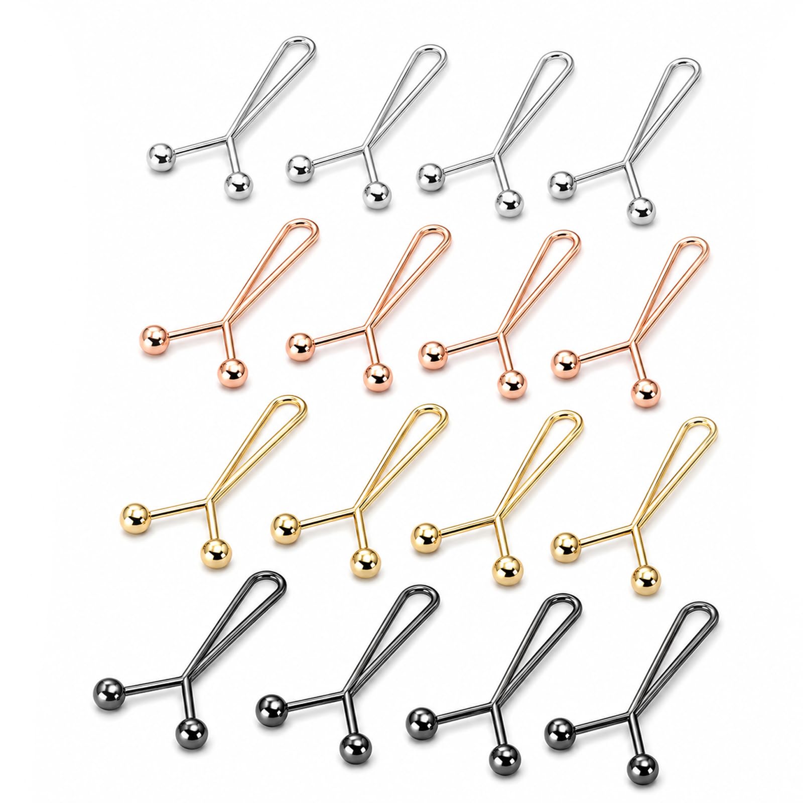 Zyssby 16 Pcs Waist Tightener Clips,No Sew Invisible Trouser Waist Tightener,Adjustable Waistband Tighteners,for Jeans, Trousers & Skirts