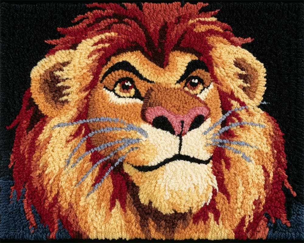FWRTYCB Latch Hook Rug Kits,Lion