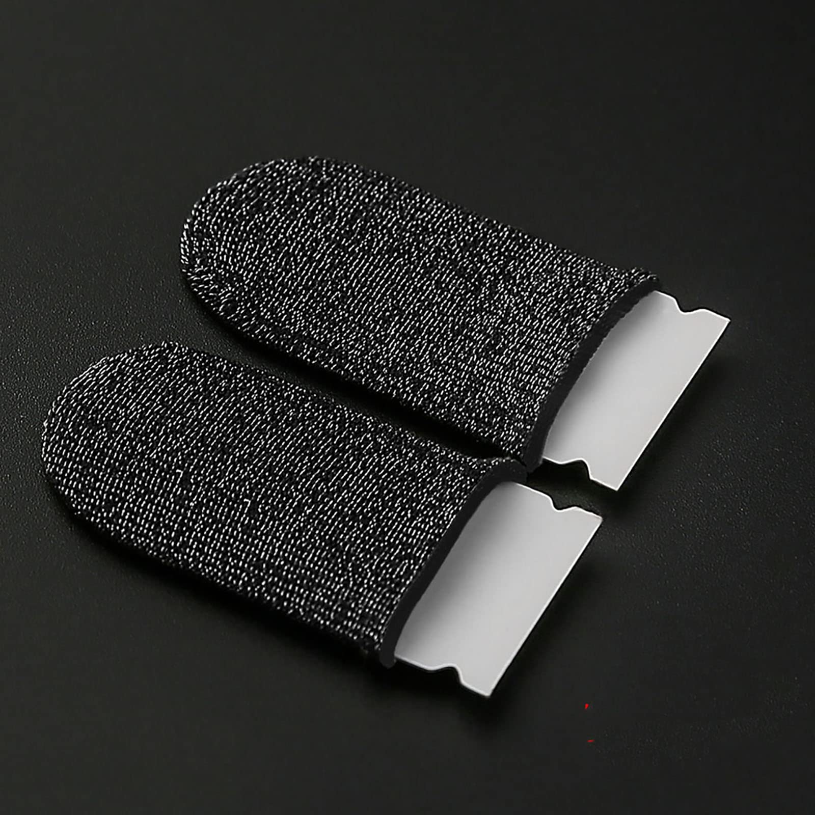 ABALDI Gaming Finger Sleeves for Mobile Game Controllers Highly Conductive 100% Silver Thread Durable 24-Needle Weave for Pubg Fortnine(Black 6 PCS)