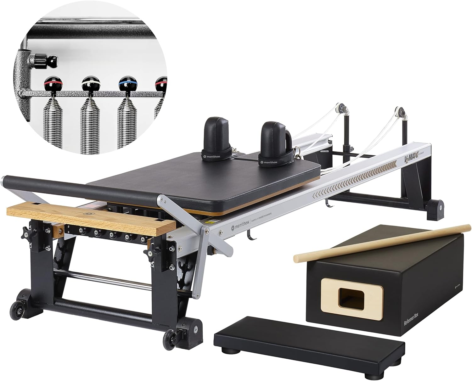 Merrithew V2 Max Reformer Bundle with High-Precision Gearbar Black,  Reformers - Amazon Canada