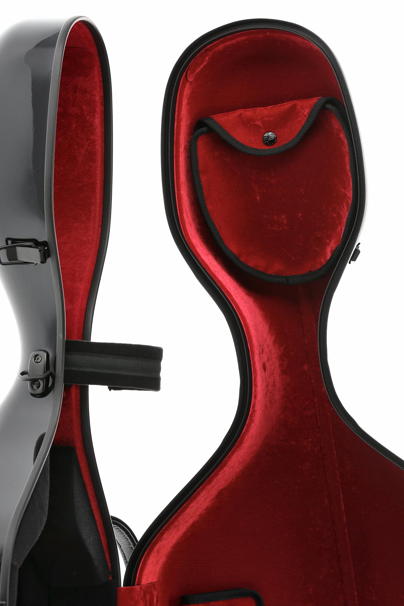 Gewa Astuccio per Violoncello AIR 3,9 kg, nero/bordeaux, Made in Germania, estremamente infrangibile, migliori proprietà di isolamento