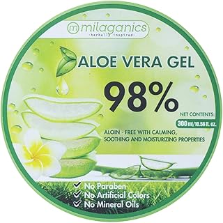 ORGANIC ALOE VERA GEL SUNBURN RELIEF AND VITAMIN E with NATURAL INGREDIENTS, HERBAL ESSENCES, ANTI-AGING, PROVIDE MOISTURE...