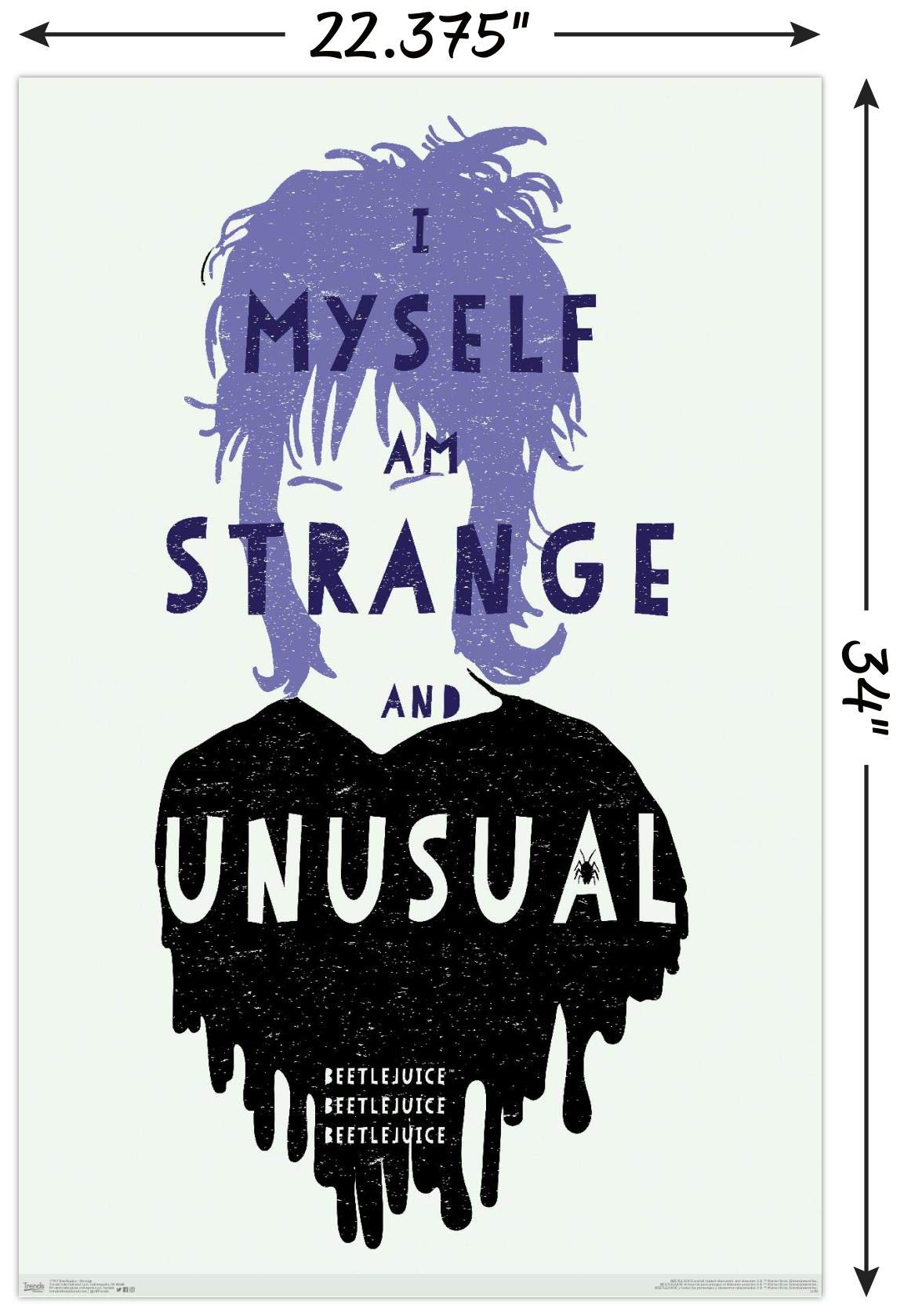 Amazon.com: Trends International Beetlejuice-Strange Wall Poster, 22.375 in  x 34 in, Poster & Mount Bundle : Everything Else