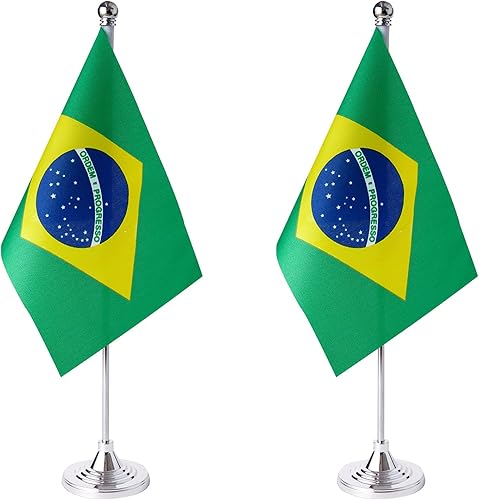 Miniatura 11 de ZXvZYT Paquete de 2 banderas de mesa de Venezuela con base de soporte, decoración de eventos de festivales internacionales, decoración de oficina