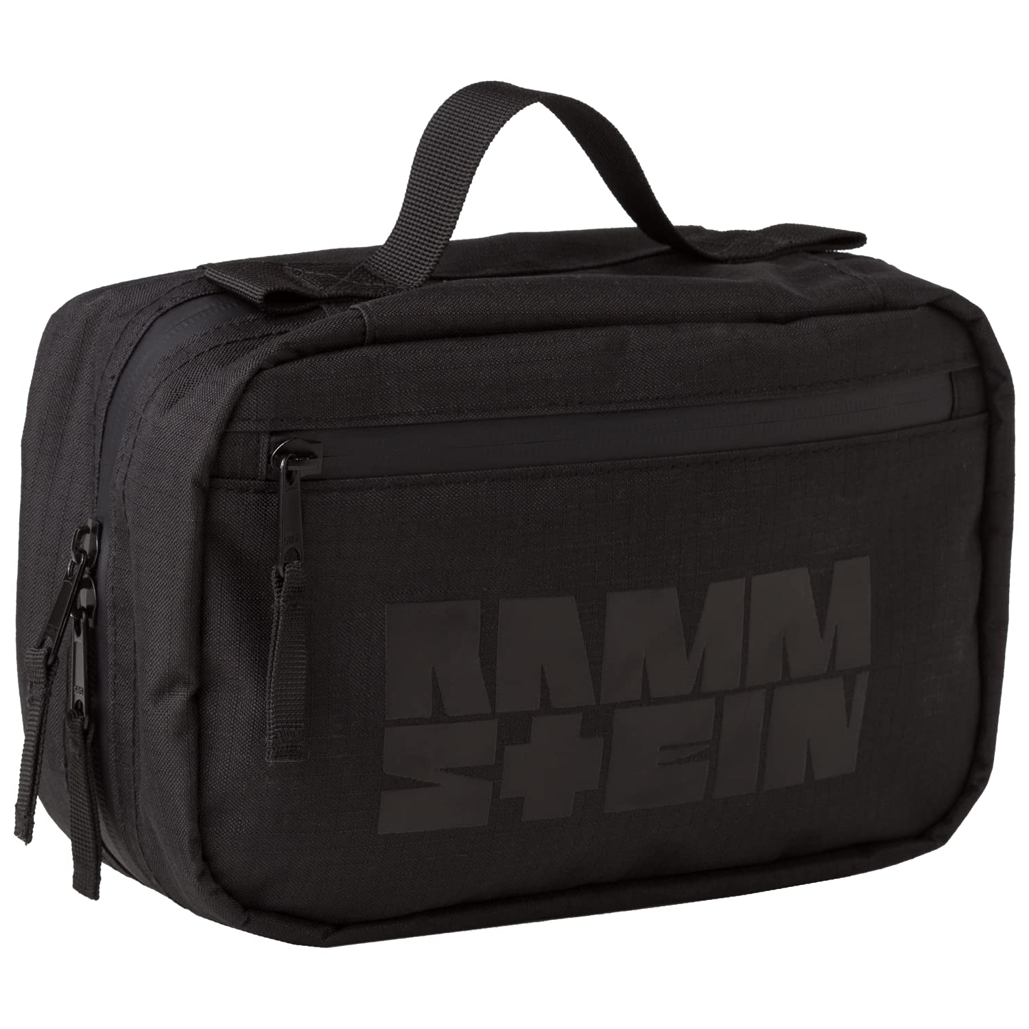Rammstein Kulturtasche Eitelkeit schwarz, Offizielles Band Merchandise Waschtasche Kulturbeutel