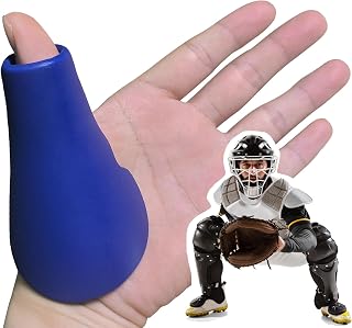 Catcher's Thumb Shield Baseball Thumb Guard 2 Size (Adult & Youth) Baseball & Softball Catchers Thumb Protector for Baseball Catcher Gear Training Aid Catcher Accessories Reduce Sting
