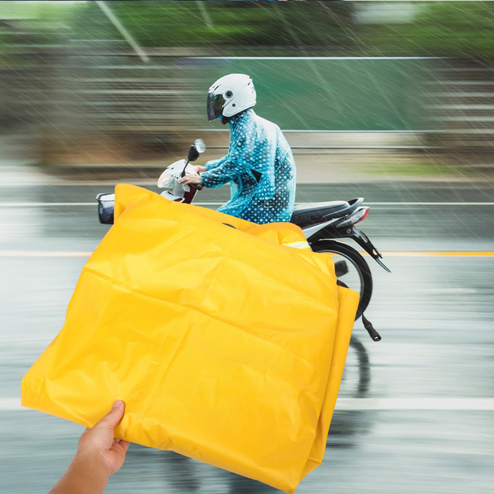 TOYANDONA Fundas Bicicletas Exterior de Oxford para Viajes, Protección Completa el Tiempo, Funda de Motocicleta Resistente y Reutilizable para Uso al Aire Libre