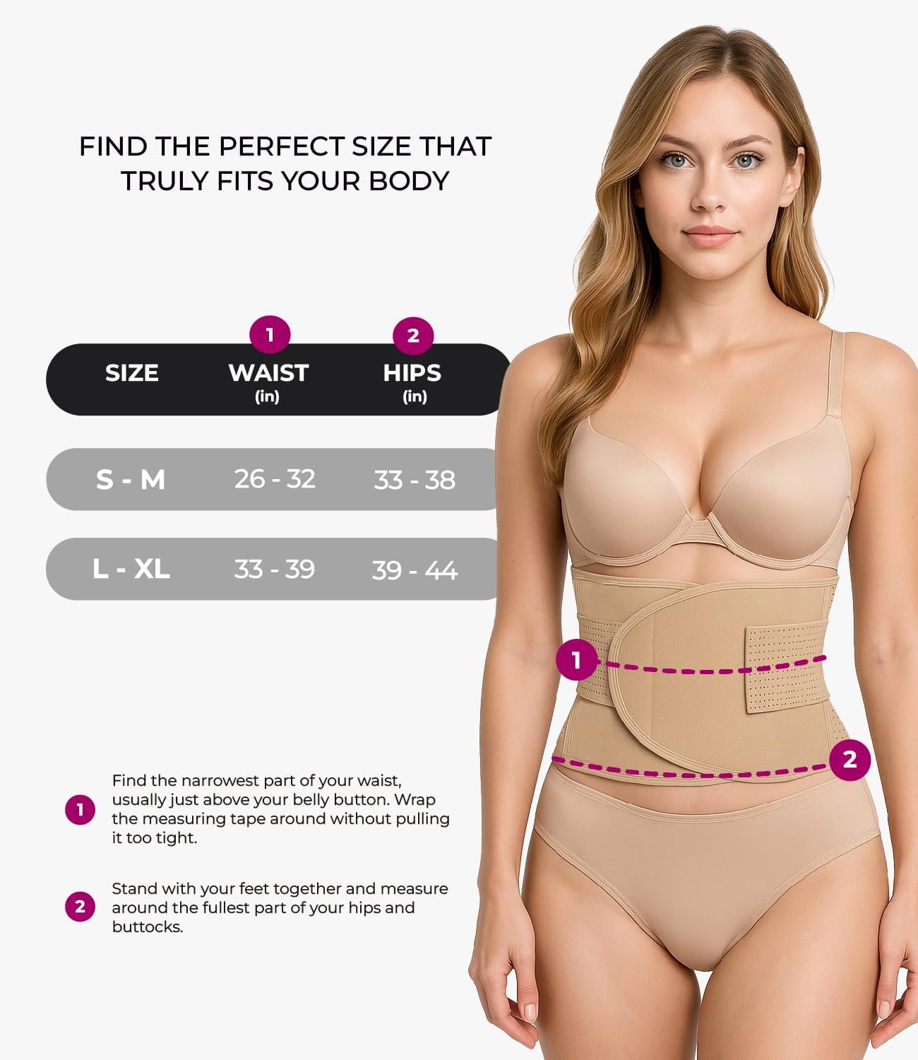 BODYcontrol Waist Cincher Tummy Control Shapewear – Firm Compression Body Shaper for Women, Post Surgery Support 2226