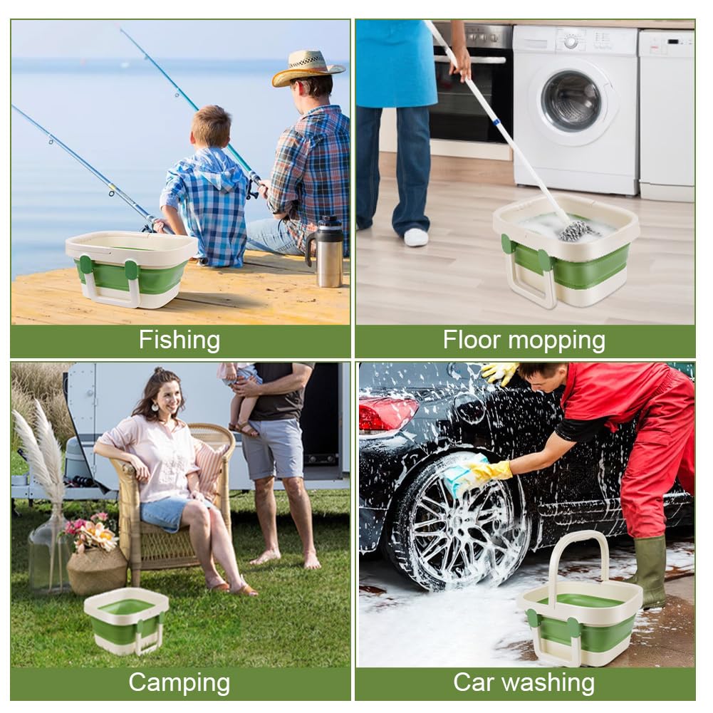AUYAO Bañera de Pies Plegable, Hidromasaje para Pies Plegable, Masajeador de Pies con Agua y Asa de Transporte, Ligera y que Ahorra Espacio