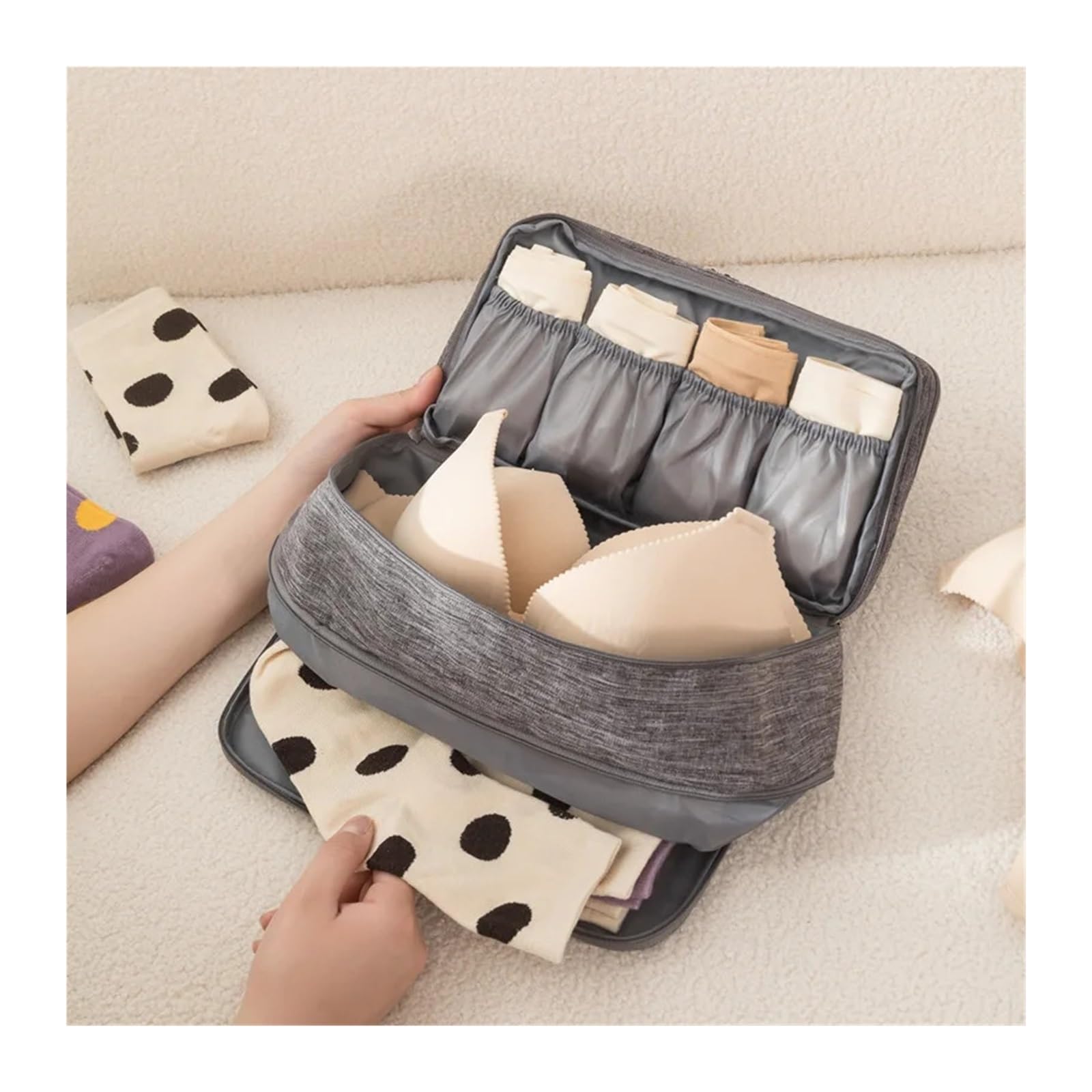 Bolsa Sujetador Viaje Bolsa organizadora de sujetadores de viaje, bragas impermeables, bolsa de almacenamiento de ropa interior, paquete de lavado diario for mujeres, bolsas de acabado cosmético