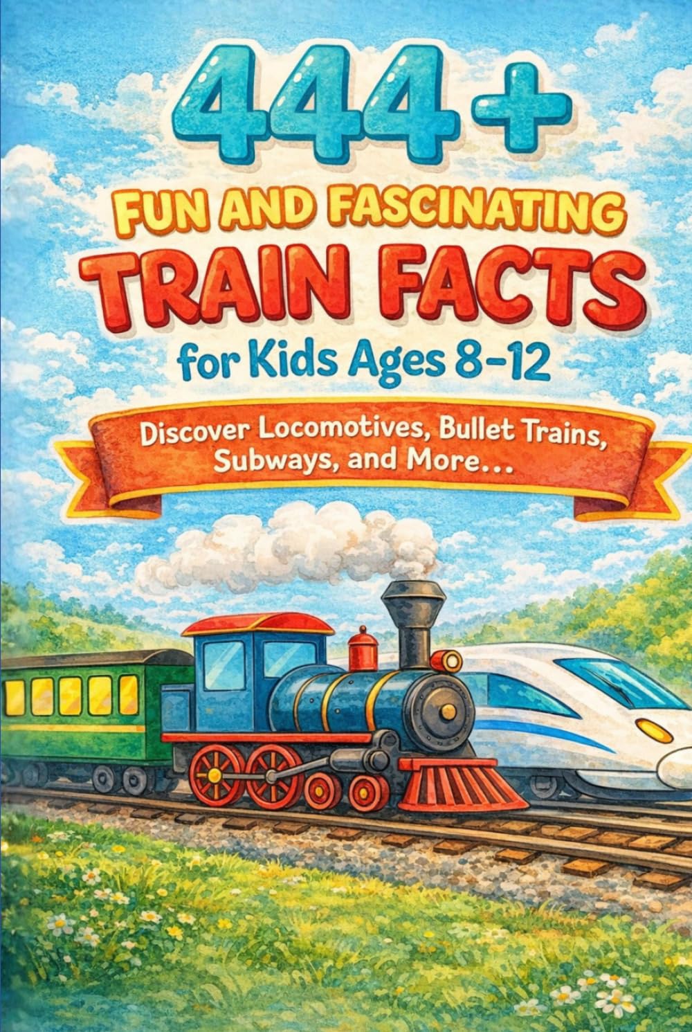 444+ Fun and Fascinating Train Facts for Kids Ages 8–12: Discover Locomotives, Bullet Trains, Subways, and More with Trivia, Quizzes, and Amazing Pictures! (Fun Facts For Kids 6-8)