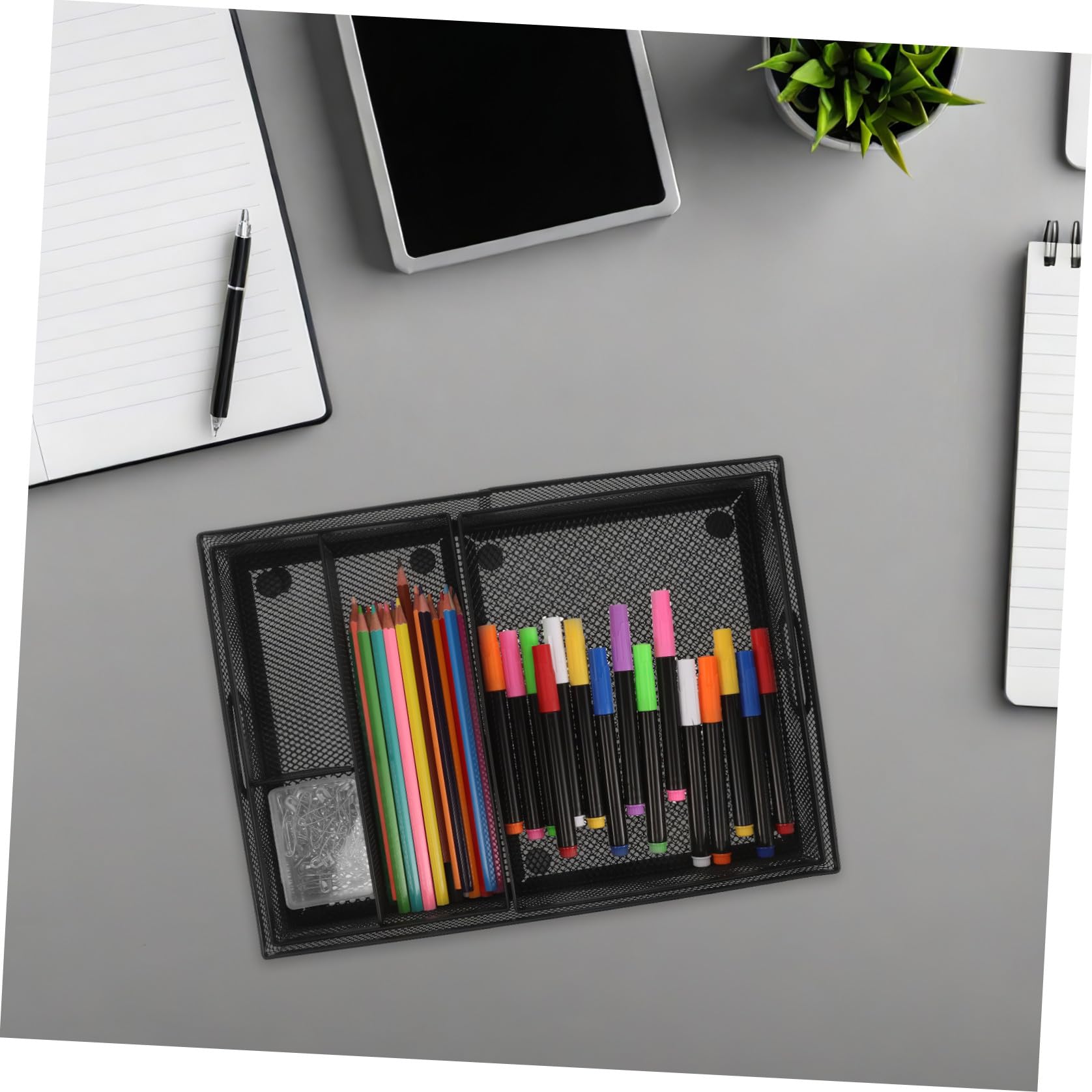 ULTECHNOVO 3 Pezzi Organizer da Scrivania con Scomparti per Ufficio e Casa Cassetto Multifunzione per Documenti Cancelleria e Accessori per Ordine Quotidiano
