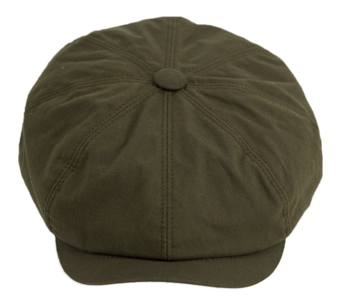 Gamble & Gunn 'Huntsman' Brown Waxed Cotton 8 Panel Button Top Cap (61cm)