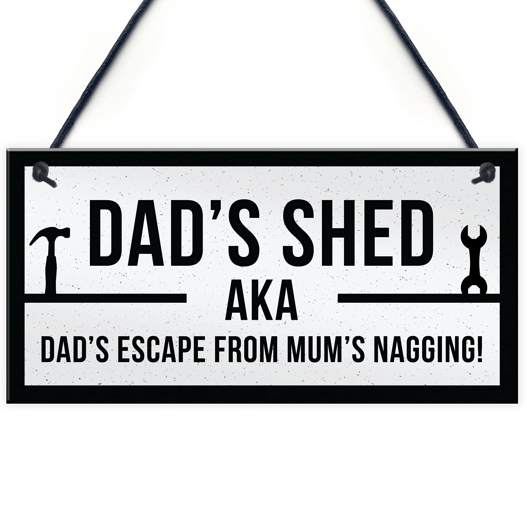 Funny Dads Shed Sign Hanging Man Cave Garden Plaque Fathers Day Gift For Dad