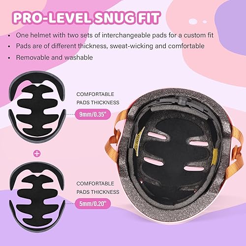 Miniatura 4 de WHALEZON Casco de bicicleta para niños de 3 a 5 a 8 a 14 años, para jóvenes y adultos, doble certificado CPSC y ASTM, monopatín, bicicleta, scooter,