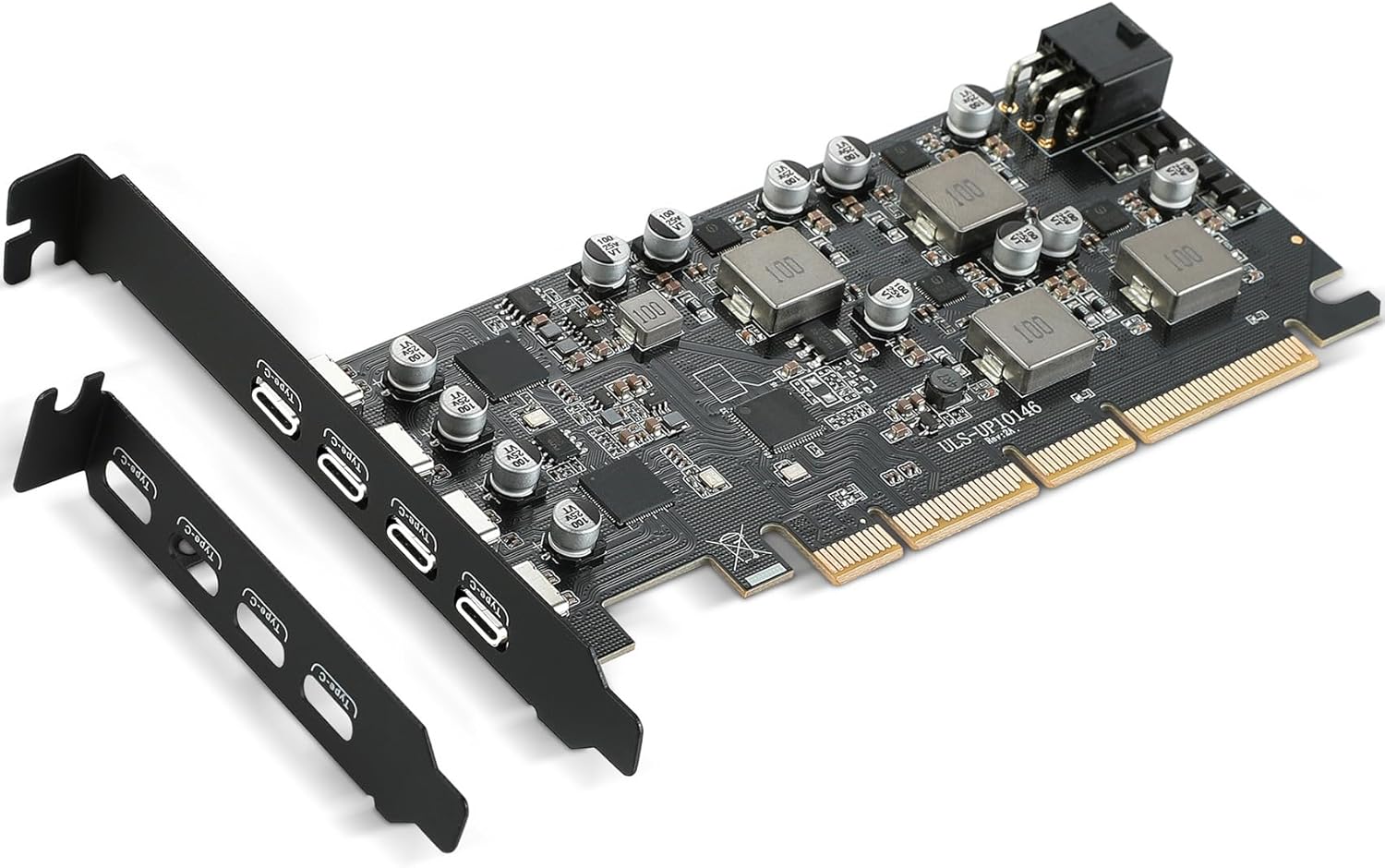 PCIe USB 3.1 Expansion Card 45W Power Delivery 4 USB Type-C Ports,USB 3.1(USB 3.2 Gen 2) PCIe Card 10 Gbps Motherboard Card PCI-E X16 Adapter for Desktop PC