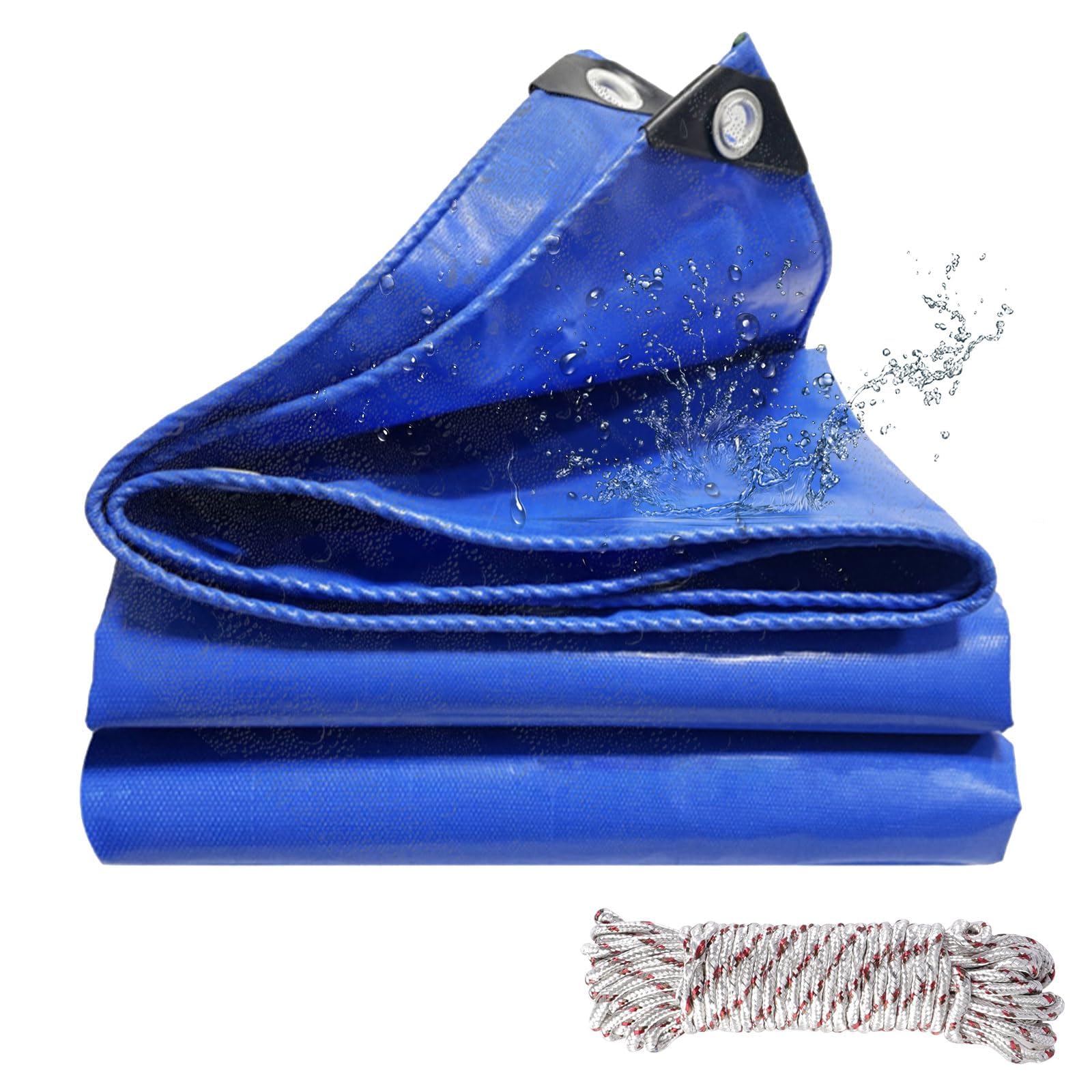 SHANNA Tarpaulin 3x5 m Waterproof Heavy Duty Tarp Sheet Cover, Thicken 440 GSM PE Tarpaulin with Reinforced Grommets, MultiPurpose Outdoor Use for Garden Furniture Camping Ground Sheet Truck Cover — image 1