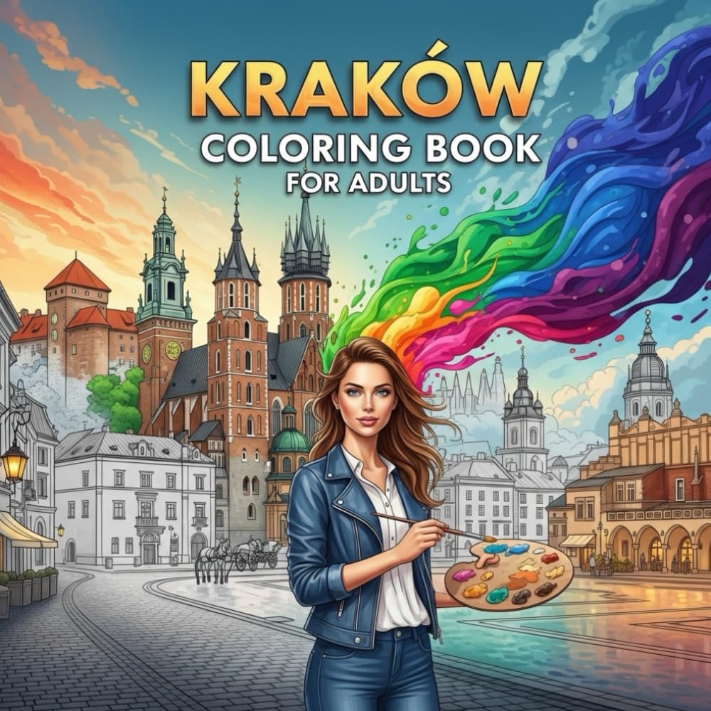 Krakow Coloring Book for Adults: From the Heart of Poland Bold and Easy Pages Simple Designs for Travel and Relaxation for Adults, Teens, and Seniors ... Stress (Coloring series of European capitals)