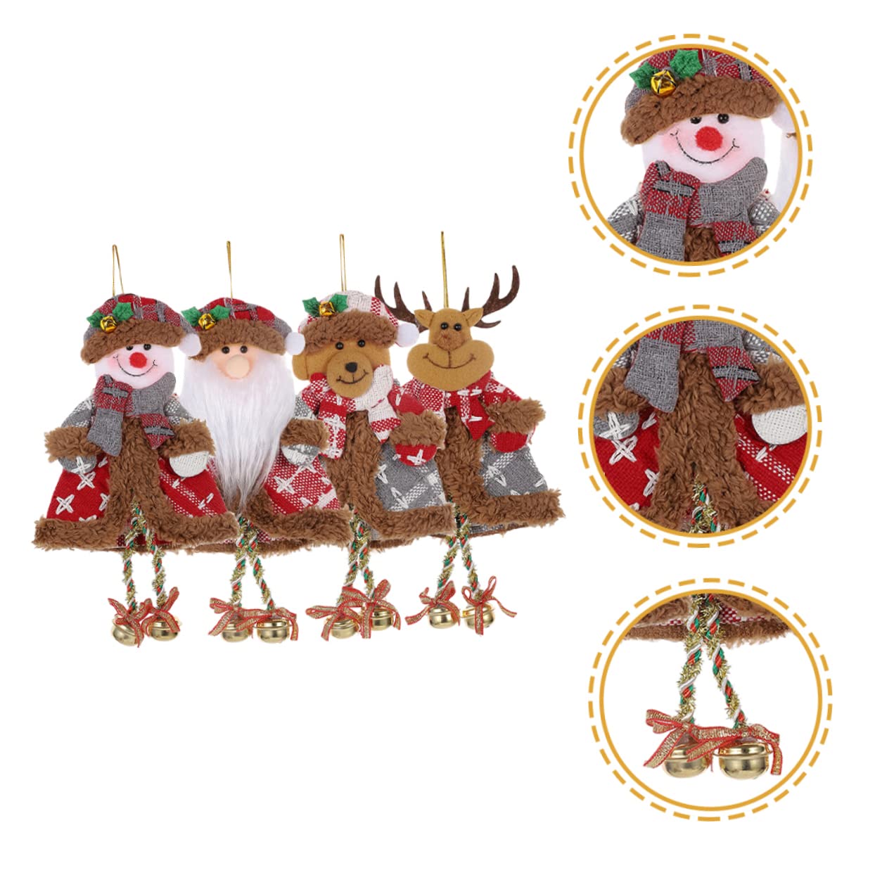 PRETYZOOM 16 STK Weihnachtsbaum-anhänger Weihnachtspuppe Herzstück Weihnachtsdekore Christbaumschmuck Weihnachtsbedarf Weihnachtsbaumschmuck Schneemann Baumschmuck Stoff