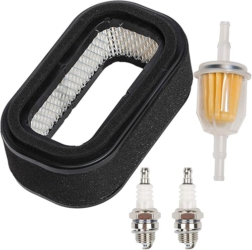 HIFROM Combo de filtro de aire con bujía de prefiltro Filtro de combustible compatible con JD 425 445 2500 2500A 2500B 2500E Cortacésped Reemplazar