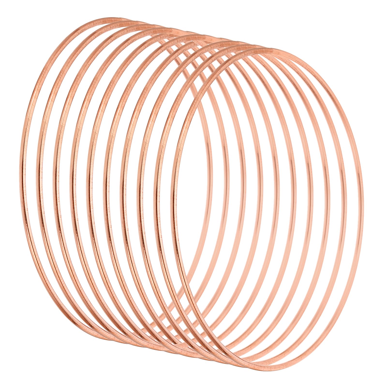 PATIKIL 5.9 Inch Dream Catcher Rings, 10 Pcs Metal Macrame Wreath Floral Round Ring Hoop for Christmas Decor Home Car DIY Craft Wedding Wall Hanging Decorations, Rose Gold โ image 1