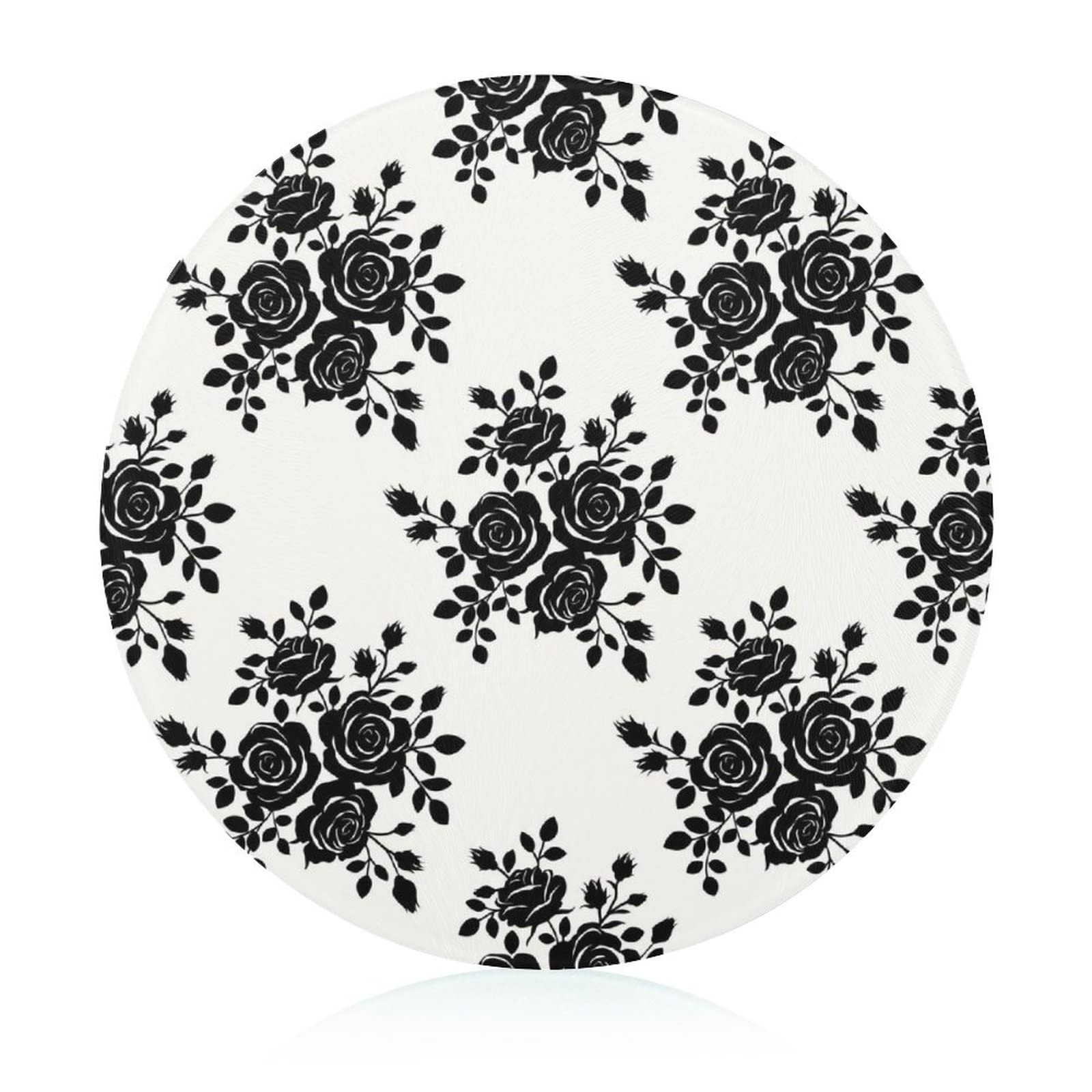 Planche de cuisine Fleur Noire 20 cm pour couper la viande et hacher les légumes