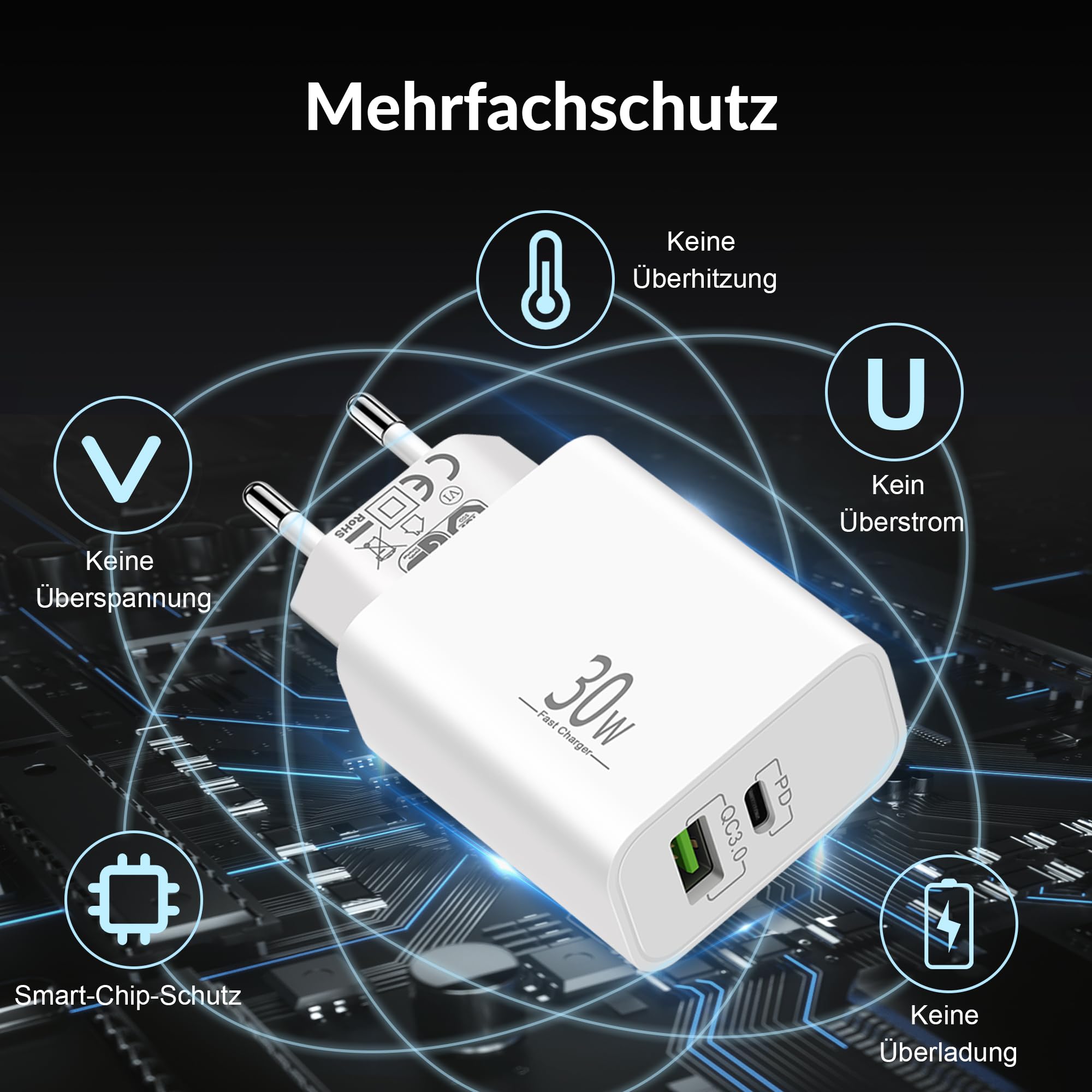 25W IPad Ladegerät Mit USB-C Kabel - Schnellladen Für IPhone & IPad