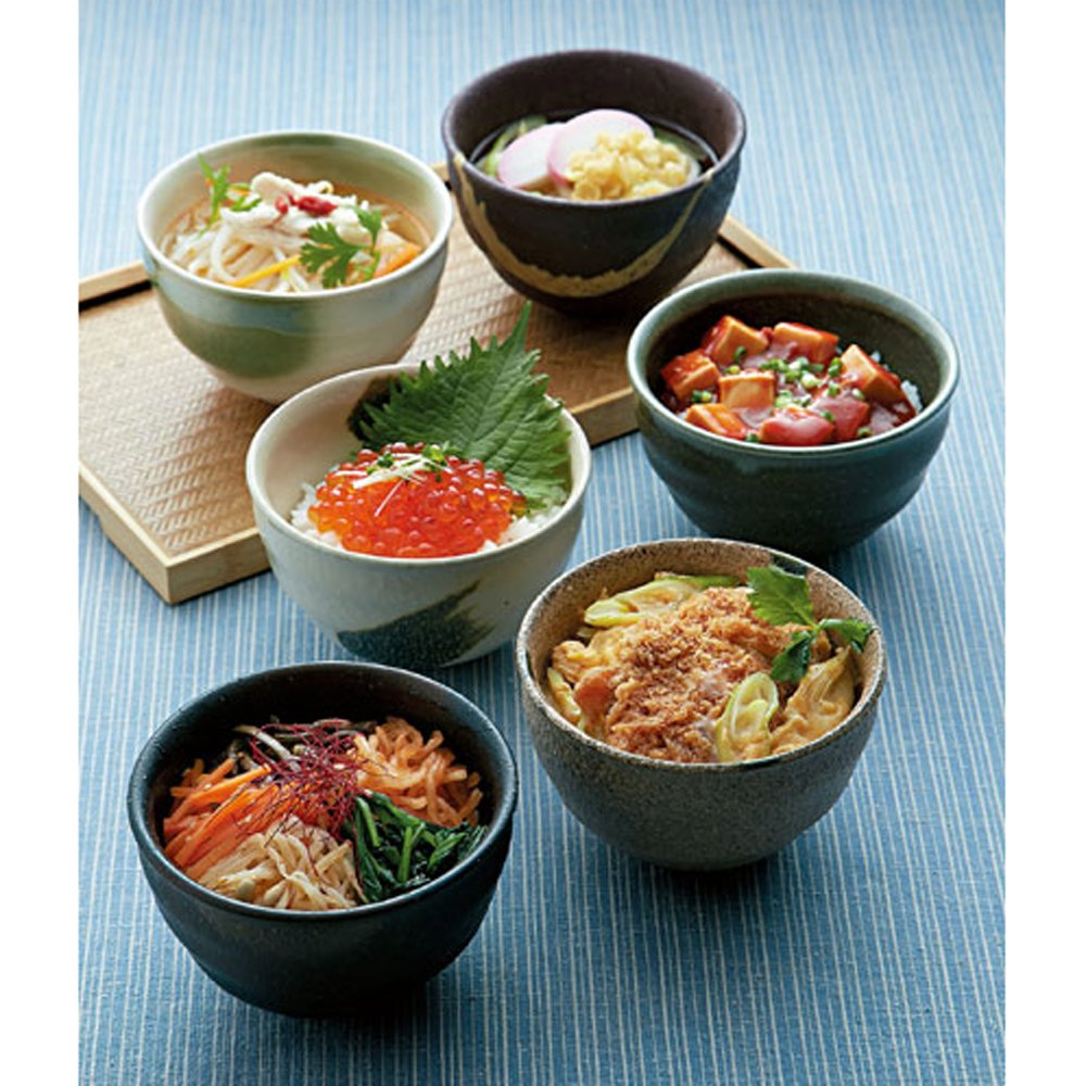 箱入り 美濃焼 前畑陶器 花菱 小丼揃 幾何学模様 窓絵 金彩 どんぶり 希少 箱入り 美濃焼 前畑陶器 花菱 小丼揃 幾何学模様 窓絵 金彩 どんぶり